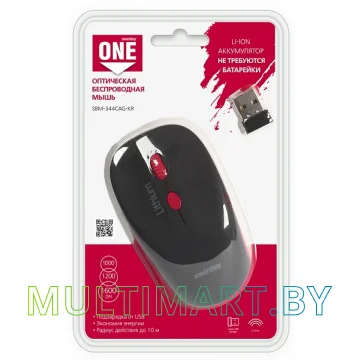 Мышь Smartbuy One 344CAG (черный/красный) картинка 4